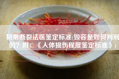 韧带断裂法医鉴定标准(毁容是如何判刑的？附：《人体损伤程度鉴定标准》)