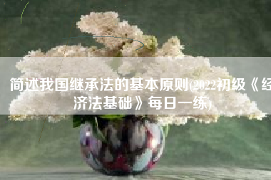 简述我国继承法的基本原则(2022初级《经济法基础》每日一练)