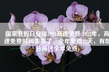 国家节假日安排2022高速免费(2022年，高速免费时间表来了，全年免费22天，有部分高速全年免费)