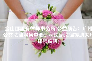 金山哪里有律师事务所(公益预告：广州公共法律服务中心、司法局法律援助大厅律师值班)