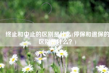 终止和中止的区别是什么(停保和退保的区别是什么？)