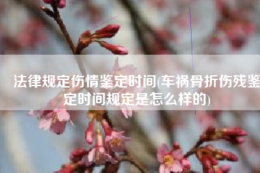 法律规定伤情鉴定时间(车祸骨折伤残鉴定时间规定是怎么样的)