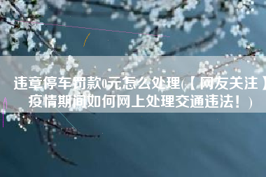 违章停车罚款0元怎么处理(【网友关注】疫情期间如何网上处理交通违法！)