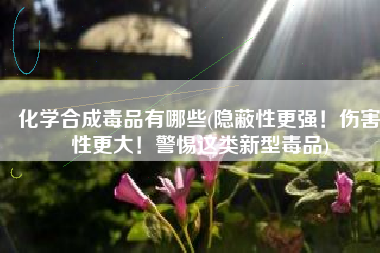 化学合成毒品有哪些(隐蔽性更强！伤害性更大！警惕这类新型毒品)