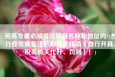 劳务发票必须备注项目名称和地址吗?(各行业发票备注栏必须这样填（自行开具、税务机关代开、罚则）！)
