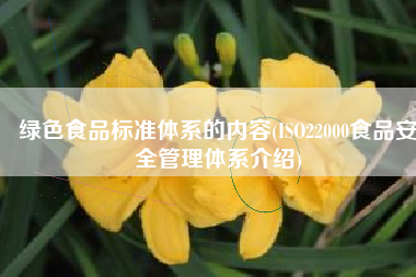 绿色食品标准体系的内容(ISO22000食品安全管理体系介绍)