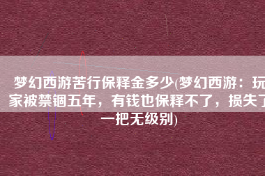 梦幻西游苦行保释金多少(梦幻西游：玩家被禁锢五年，有钱也保释不了，损失了一把无级别)