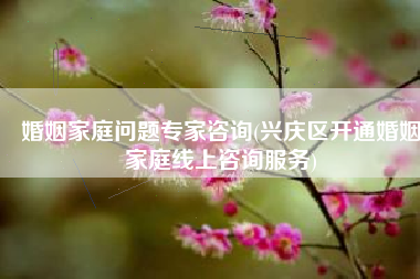 婚姻家庭问题专家咨询(兴庆区开通婚姻家庭线上咨询服务)