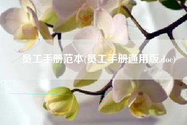 员工手册范本(员工手册通用版.doc)