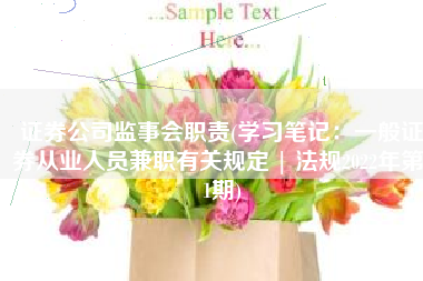 证券公司监事会职责(学习笔记：一般证券从业人员兼职有关规定 | 法规2022年第11期)