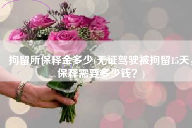 拘留所保释金多少(无证驾驶被拘留15天，保释需要多少钱？)
