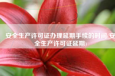 安全生产许可证办理延期手续的时间(安全生产许可证延期)