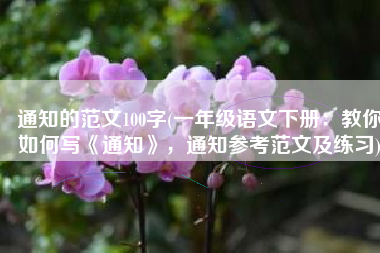 通知的范文100字(一年级语文下册：教你如何写《通知》，通知参考范文及练习)