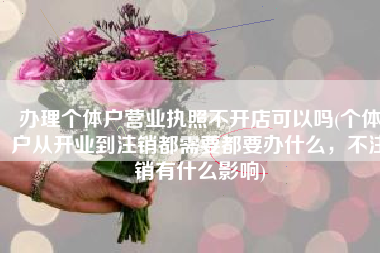 办理个体户营业执照不开店可以吗(个体户从开业到注销都需要都要办什么，不注销有什么影响)