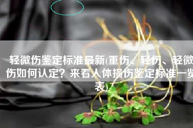 轻微伤鉴定标准最新(重伤、轻伤、轻微伤如何认定？来看人体损伤鉴定标准一览表)