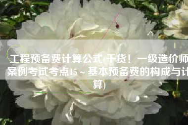 工程预备费计算公式(干货！一级造价师案例考试考点15～基本预备费的构成与计算)