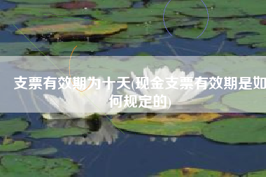 支票有效期为十天(现金支票有效期是如何规定的)