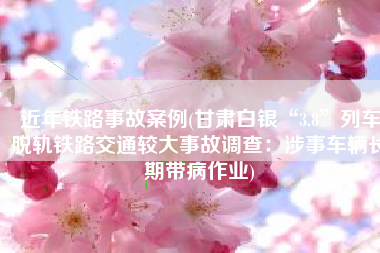 近年铁路事故案例(甘肃白银“3.8”列车脱轨铁路交通较大事故调查：涉事车辆长期带病作业)