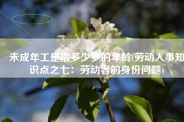 未成年工是指多少岁的年龄(劳动人事知识点之七：劳动者的身份问题)