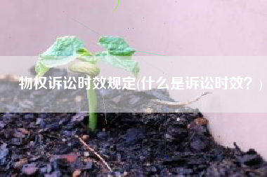 物权诉讼时效规定(什么是诉讼时效？)