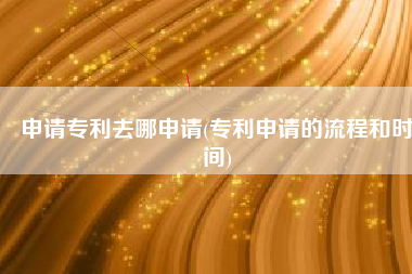 申请专利去哪申请(专利申请的流程和时间)