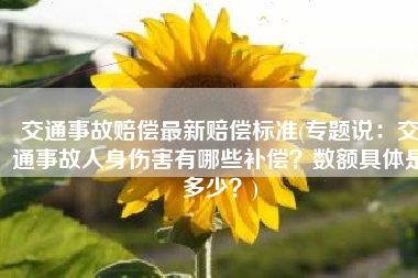 交通事故赔偿最新赔偿标准(专题说：交通事故人身伤害有哪些补偿？数额具体是多少？)