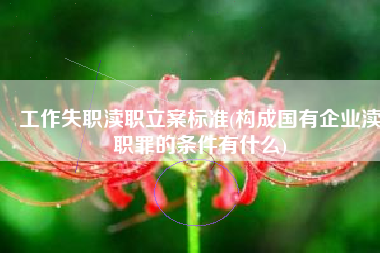 工作失职渎职立案标准(构成国有企业渎职罪的条件有什么)