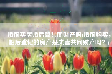 婚前买房婚后算共同财产吗(婚前购买，婚后登记的房产是夫妻共同财产吗？)