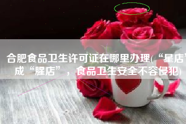 合肥食品卫生许可证在哪里办理(“星店”成“腥店”，食品卫生安全不容侵犯)