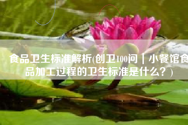 食品卫生标准解析(创卫100问｜小餐馆食品加工过程的卫生标准是什么？)
