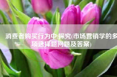 消费者购买行为中,探究(市场营销学的多项选择题问题及答案)