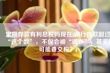 定期存款有利息税吗现在(银行存款超过“这个数”，不仅会被“调查”，甚至还可能要交税？)