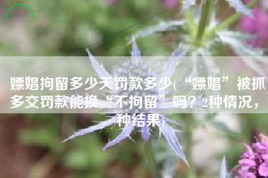 嫖娼拘留多少天罚款多少(“嫖娼”被抓，多交罚款能换“不拘留”吗？2种情况，1种结果)