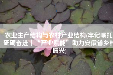 农业生产结构与农村产业结构(牢记嘱托 砥砺奋进｜“产业赋能”助力安徽省乡村振兴)