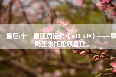 星座(十二星座周运势（6.13-6.19）——摩羯座水瓶座双鱼座)