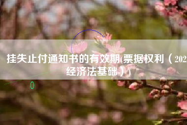 挂失止付通知书的有效期(票据权利（2022经济法基础）)