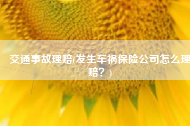 交通事故理赔(发生车祸保险公司怎么理赔？)