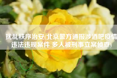 扰乱秩序治安(北京警方通报涉酒吧疫情违法违规案件 多人被刑事立案侦查)