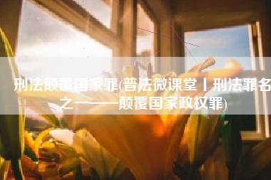 刑法颠覆国家罪(普法微课堂丨刑法罪名之一——颠覆国家政权罪)