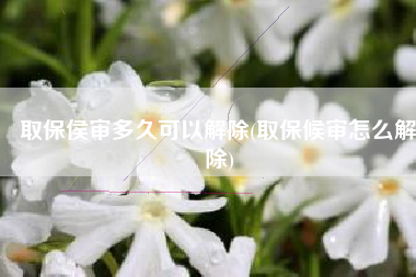 取保侯审多久可以解除(取保候审怎么解除)