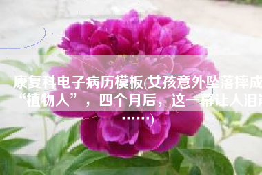 康复科电子病历模板(女孩意外坠落摔成“植物人”，四个月后，这一幕让人泪崩……)