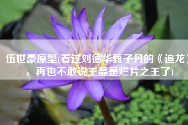 伍世豪原型(看过刘德华甄子丹的《追龙》，再也不敢说王晶是烂片之王了)