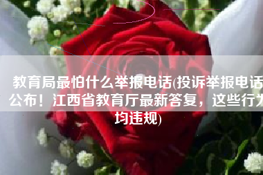 教育局最怕什么举报电话(投诉举报电话公布！江西省教育厅最新答复，这些行为均违规)
