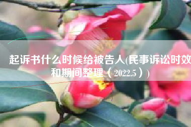 起诉书什么时候给被告人(民事诉讼时效和期间整理（2022.5）)