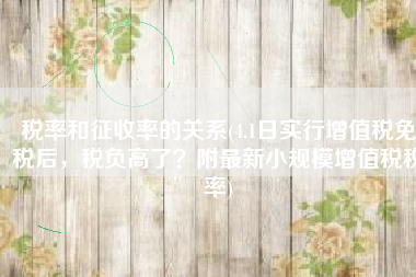 税率和征收率的关系(4.1日实行增值税免税后，税负高了？附最新小规模增值税税率)