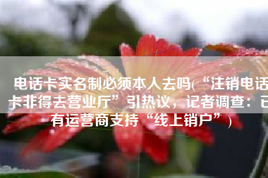 电话卡实名制必须本人去吗(“注销电话卡非得去营业厅”引热议，记者调查：已有运营商支持“线上销户”)