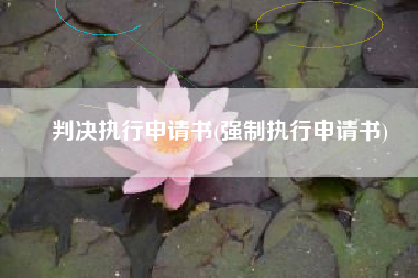 判决执行申请书(强制执行申请书)