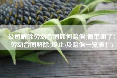 公司解除劳动合同如何赔偿(简单明了：劳动合同解除(终止)及赔偿一览表！)