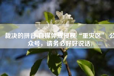 裁决的拼音(自媒体成侵权“重灾区” 公众号，请务必好好说话)