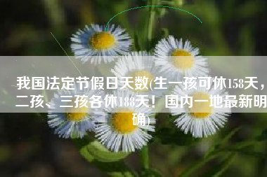 我国法定节假日天数(生一孩可休158天，二孩、三孩各休188天！国内一地最新明确)